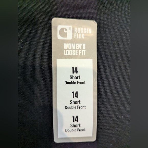 Carhartt Women's Rugged Flex Canvas Double Front Work Pants Size 12 or 14 Short - Picture 10 of 17